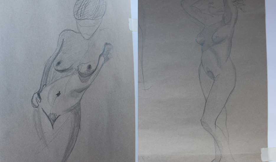 Life drawing sketch